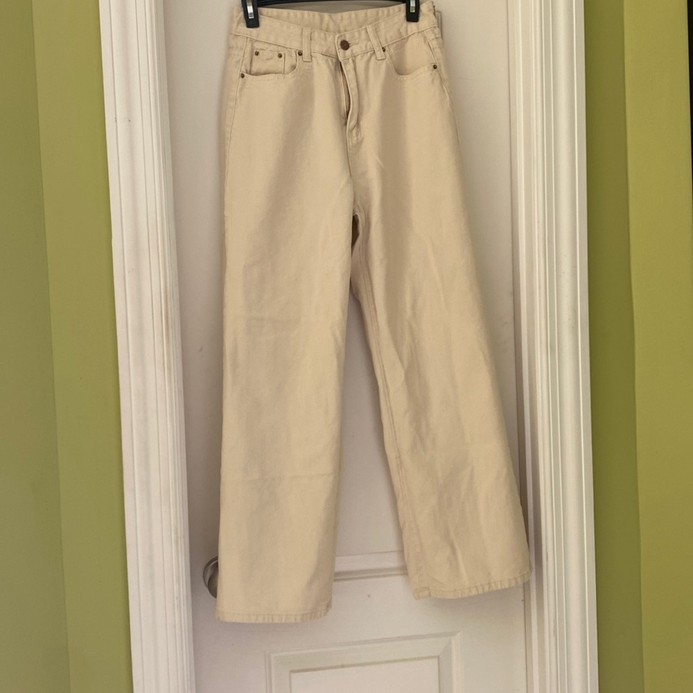 Shein Beige Wide Leg Jeans